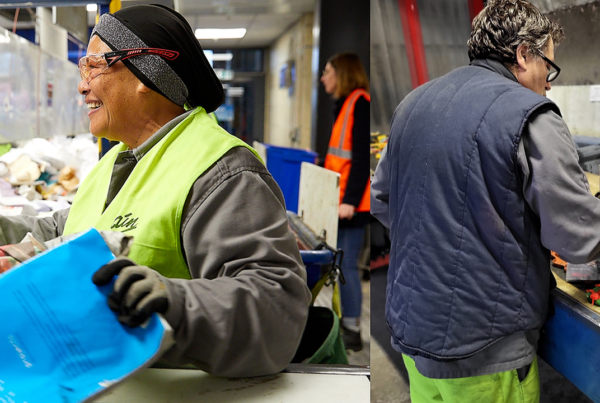 Illustration activité de recyclage du Groupe coopératif Demain, accompagné par Routes Numériques